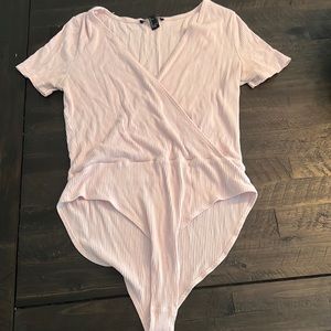 Forever 21 Pink Cross over bodysuit